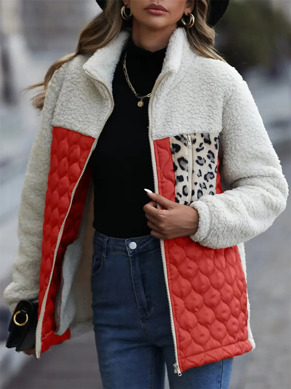 Women's Jackets Women's Winter Coat for Woman Thick Warm Jacket Casual Clothing Polar Fleece Black Green Red Brown Grey Women Clothes 231129