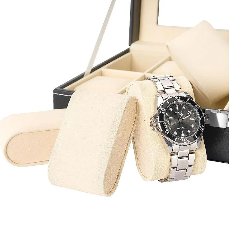 Watch Boxes Cases 12 Slot PU Leather Watch Box Display Case Jewelry Organizer with Glass Top 231128