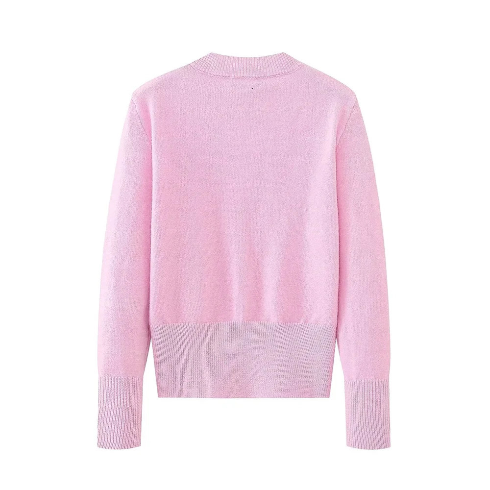 Womens Sweaters Autumn Fashion Versatile Pearl Button Decoration Slim Fit Knitted Coat for Women 231129