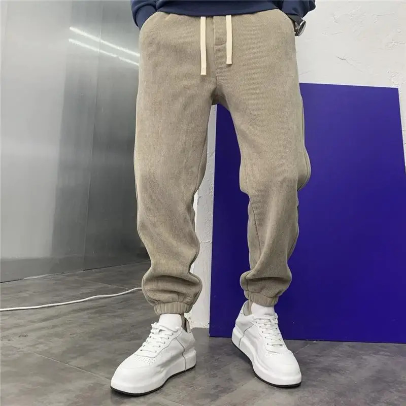 Men's Pants Winter Fleece Pants Men Warm Thick Casual Harem Pants Plus Velvet Sweatpants Male Trousers Fashion Joggers sweatpants 231129
