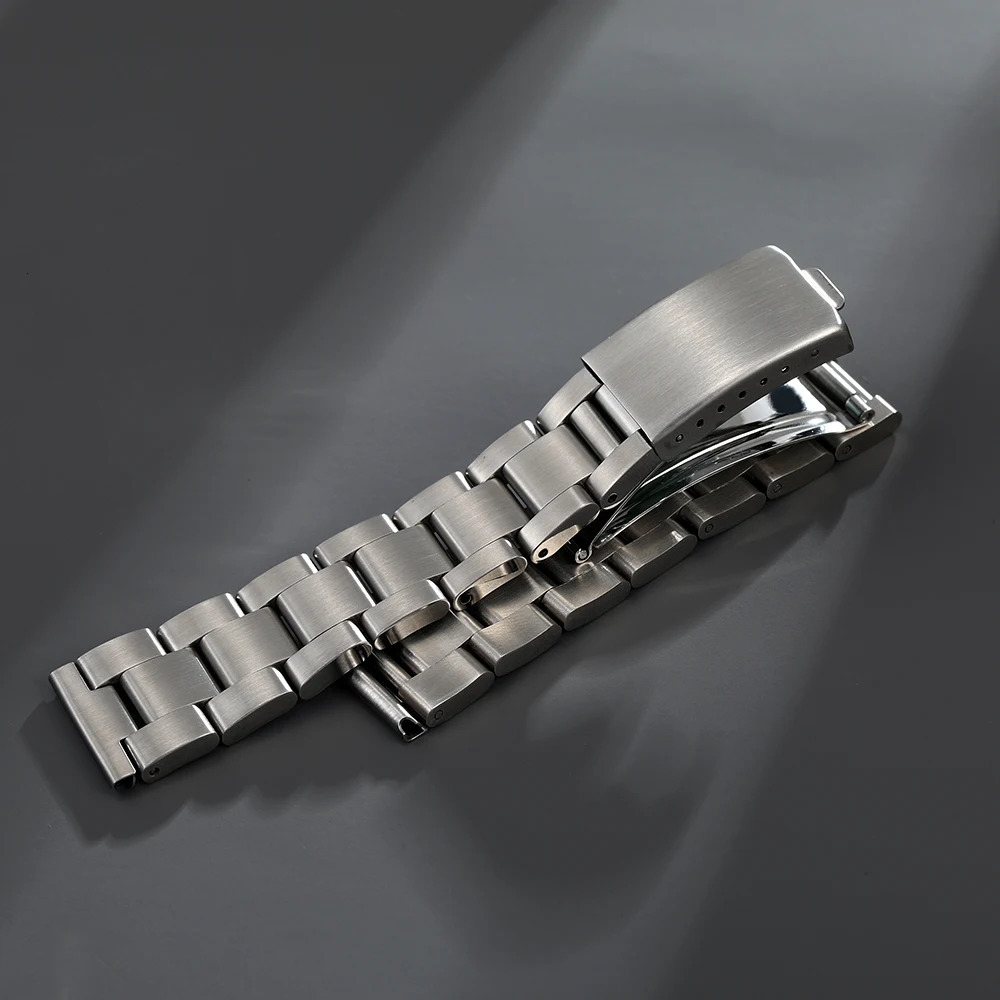 Watch Bands Stainless Steel 18mm 20mm Flat End Oyster Solid Bracelet Watch Strap Fit For Rlx Skx Watch 231128