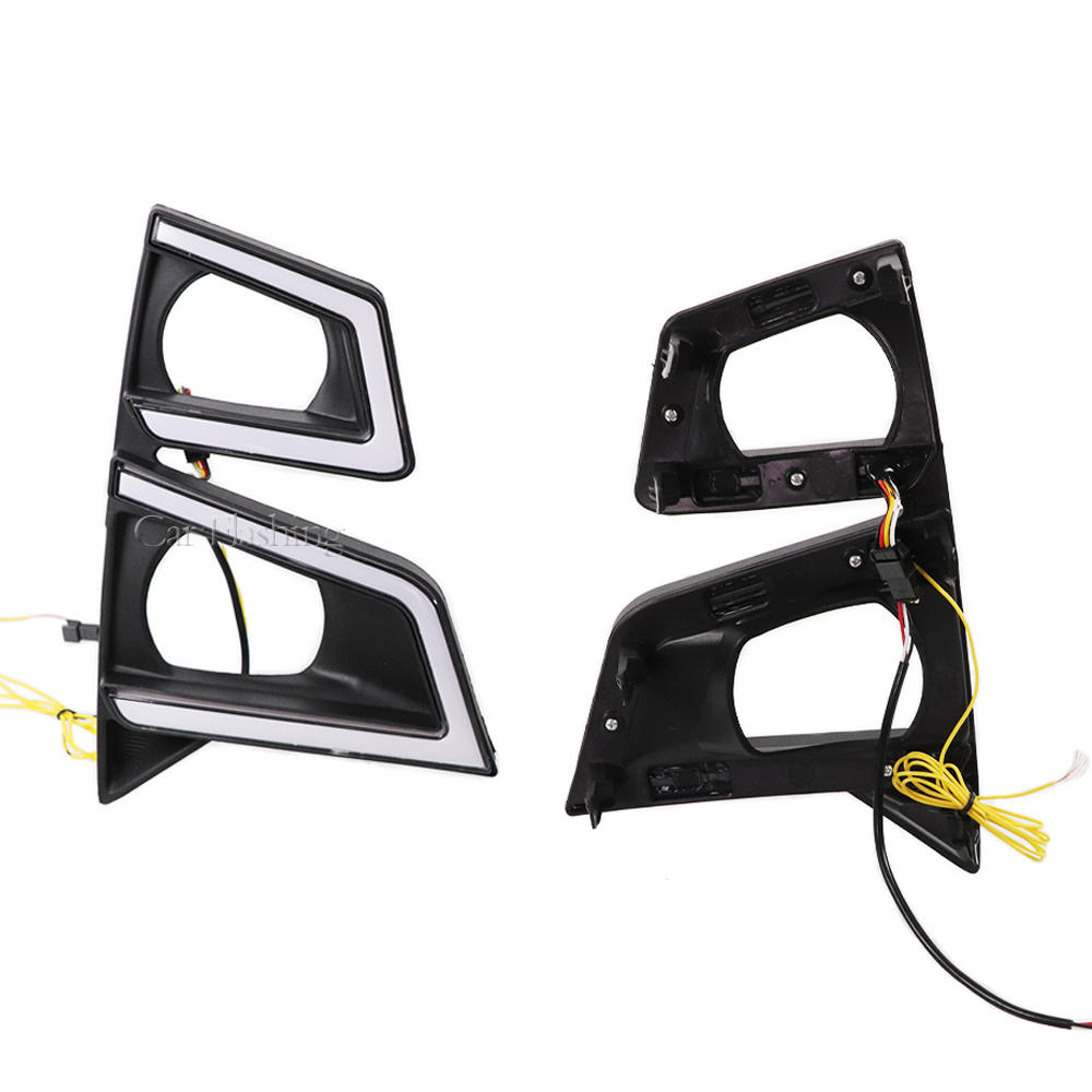 2PCS For ISUZU D-max Pickup 2020 2021 2022 Turn Signal Waterproof Car Lamp DRL LED Daytime Running Light Fog Lamp