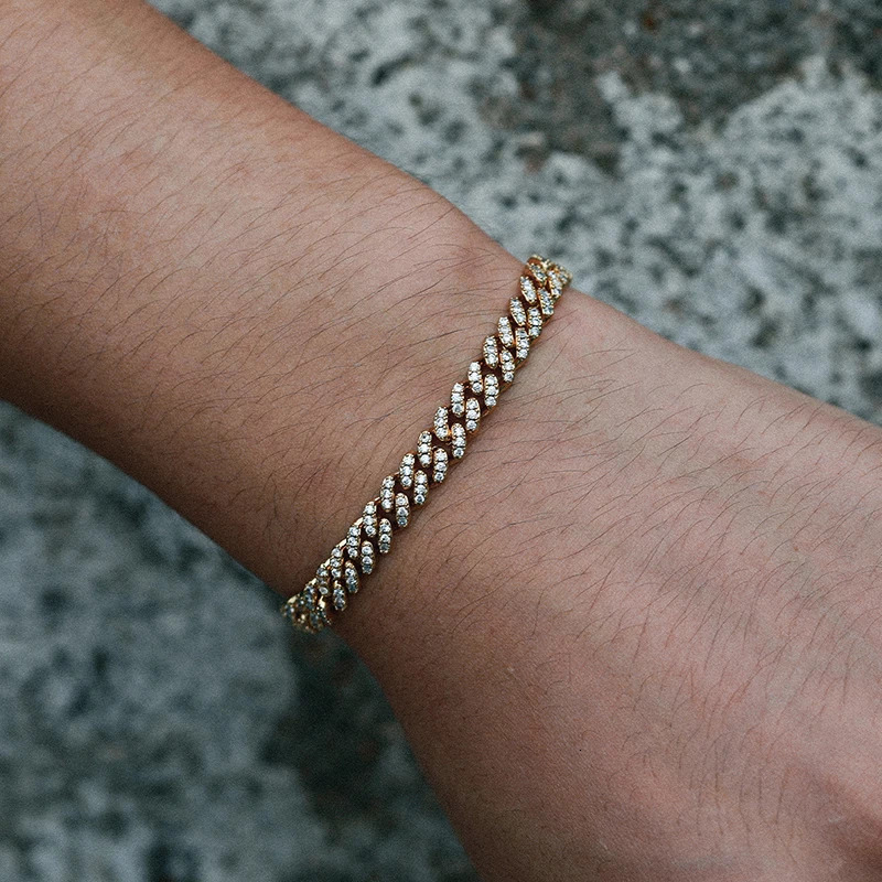 Chain 6mm 8mm Fashion Miami Cuban Bracelet For Women Men Hip Hop Jewelry Cubic Zirconia Gift Drop 231129