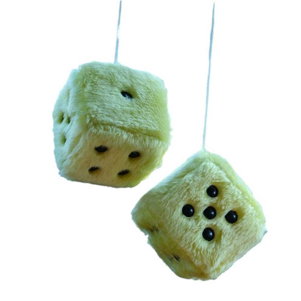 Interior Decorations Plush Dice Car Pendant Jewelry Car Hanging LOGO T231129