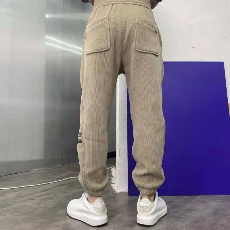 Men's Pants Winter Fleece Pants Men Warm Thick Casual Harem Pants Plus Velvet Sweatpants Male Trousers Fashion Joggers sweatpants 231129