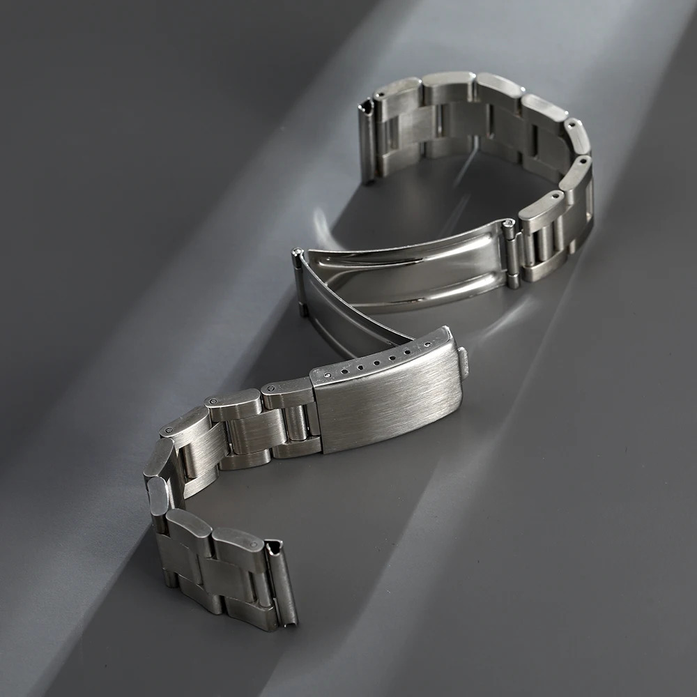 Watch Bands Stainless Steel 18mm 20mm Flat End Oyster Solid Bracelet Watch Strap Fit For Rlx Skx Watch 231128