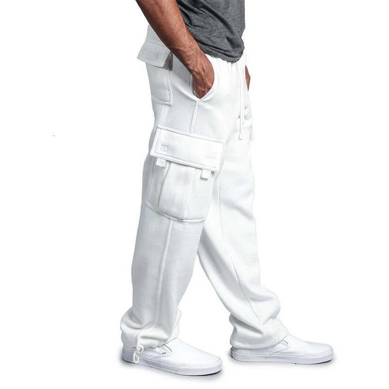 Men's Pants Men's Jogging Sweatpants Casual Running Black Gyms Jogger Track Pants Drawstring Cargo Pants Joggers Streetwear Sport Trousers 2