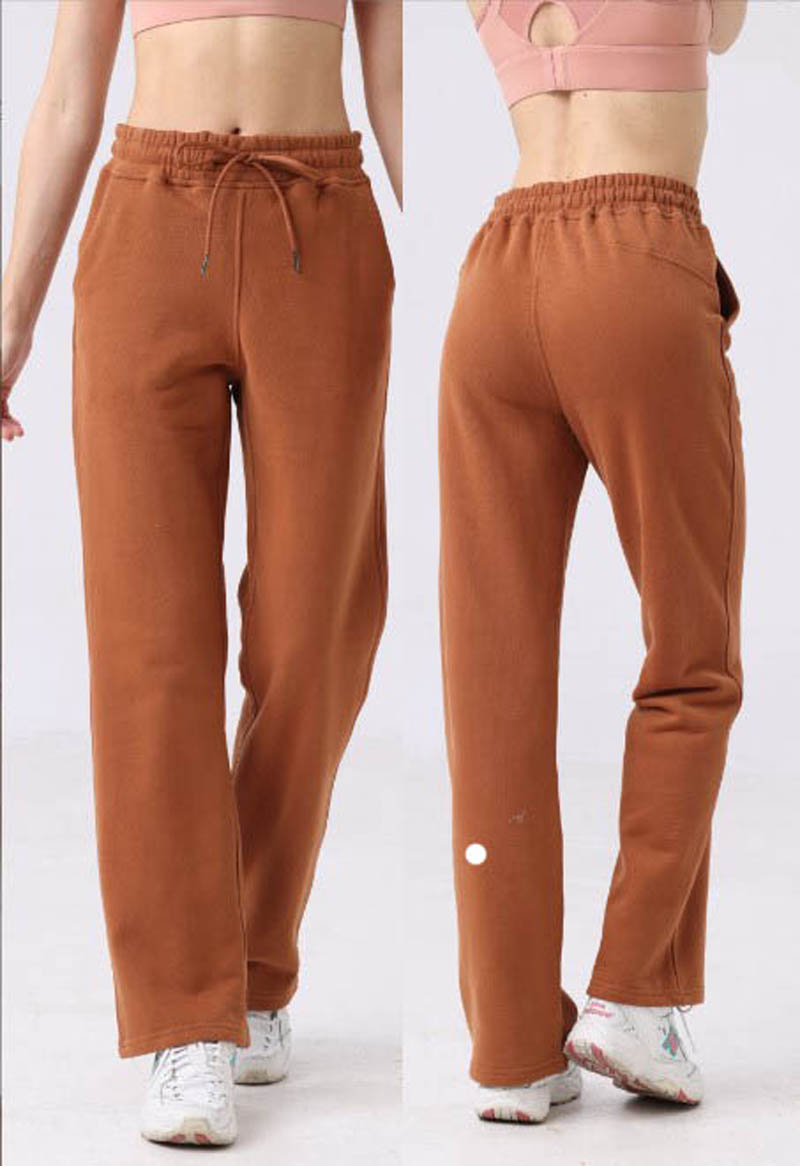 LU Pant Women's Softstreme High Waisted Wide Leg Pants Casual Loose Cozy Yoga Sweatpants with Pockets Sports Athletic Lounge Woman Pants