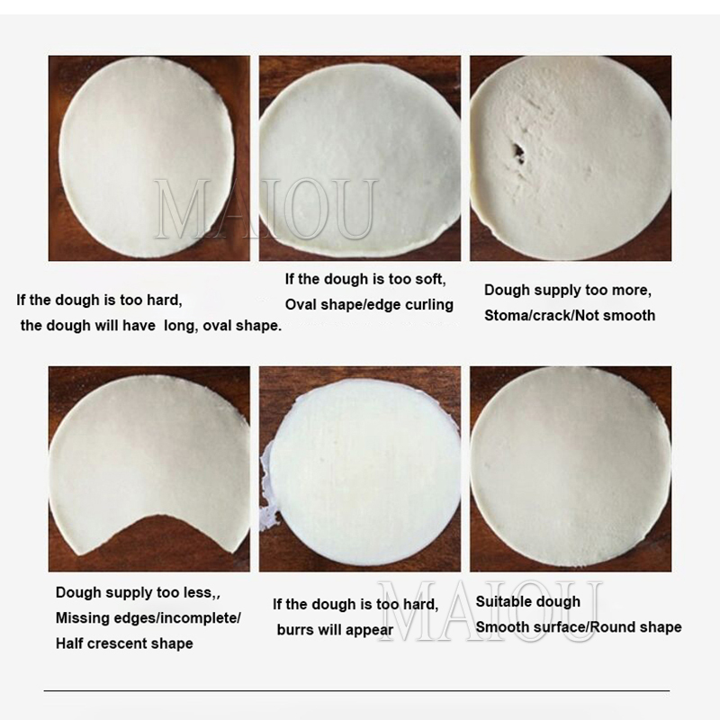 Home use Dumpling wrapper making machine Wonton skin sheet machine for round or square dough sheet Machine