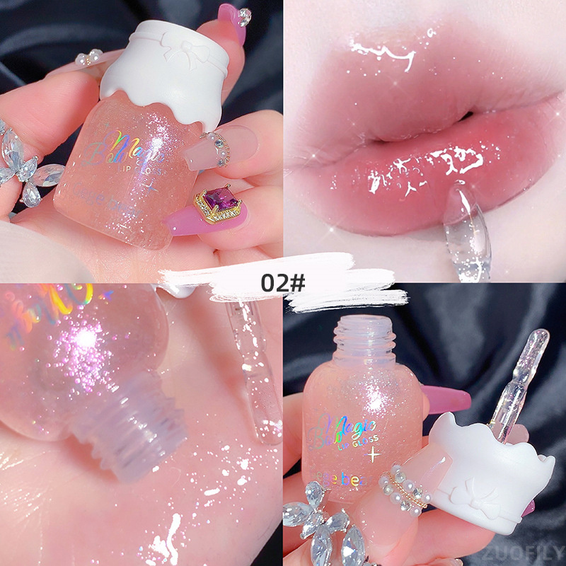 Luxury Cute Milk Jar Gloss Lip Plumper Oil Moisturizing Lipstick Glitter Long Lasting maquillaje Lipgloss Makeup Free Shipping X260307