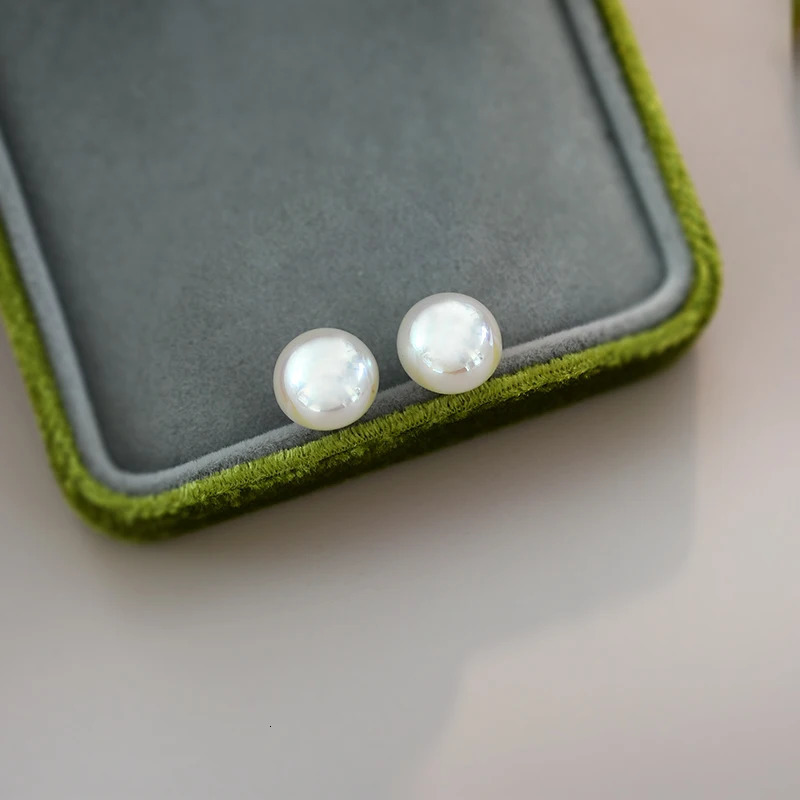 Ear Cuff ASHIQI Real 925 Sterling Silver Natural Freshwater Pearl Stud Earrings Fashion Jewelry for Women Gift 231129