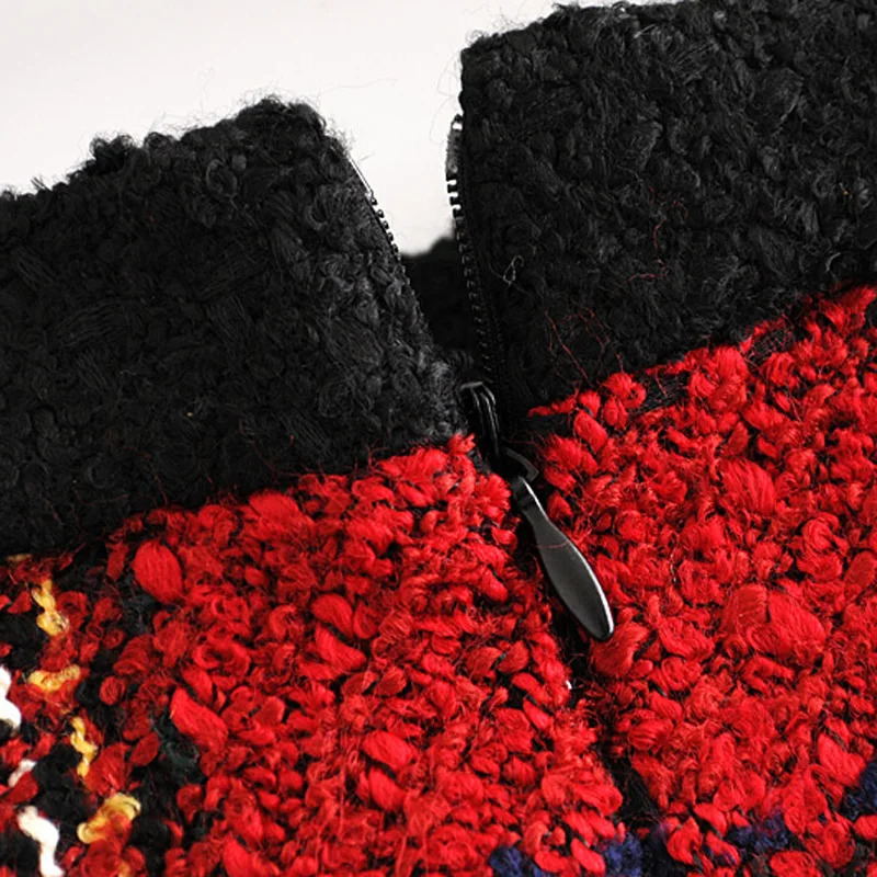 Skirts Chic Pockets Buttons Tweed Skirts Women Fashion Casual Plaid Skirt Elegant Ladies A Line Mini Skirts Casual Faldas 231129