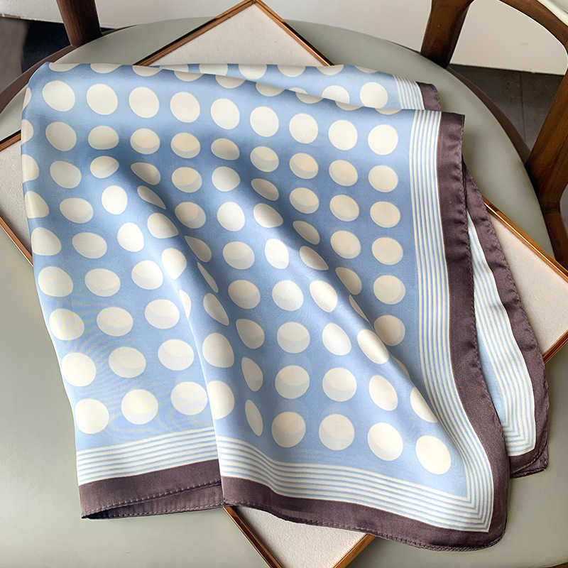 Scarves 7070cm Fashion Handkerchief Women Neck Scarf For Hair Small Shawls Wraps Cute Headband Square Head Scarfs For Ladies Dropship J230428