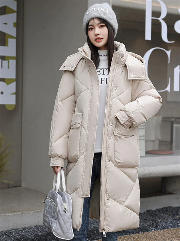 Womens Down Parkas Cotton Coat Women Good Clothing Low Price On Sale Autumn Winter Fashion Long Thick Warmth Loose Hooded Jacket 231129
