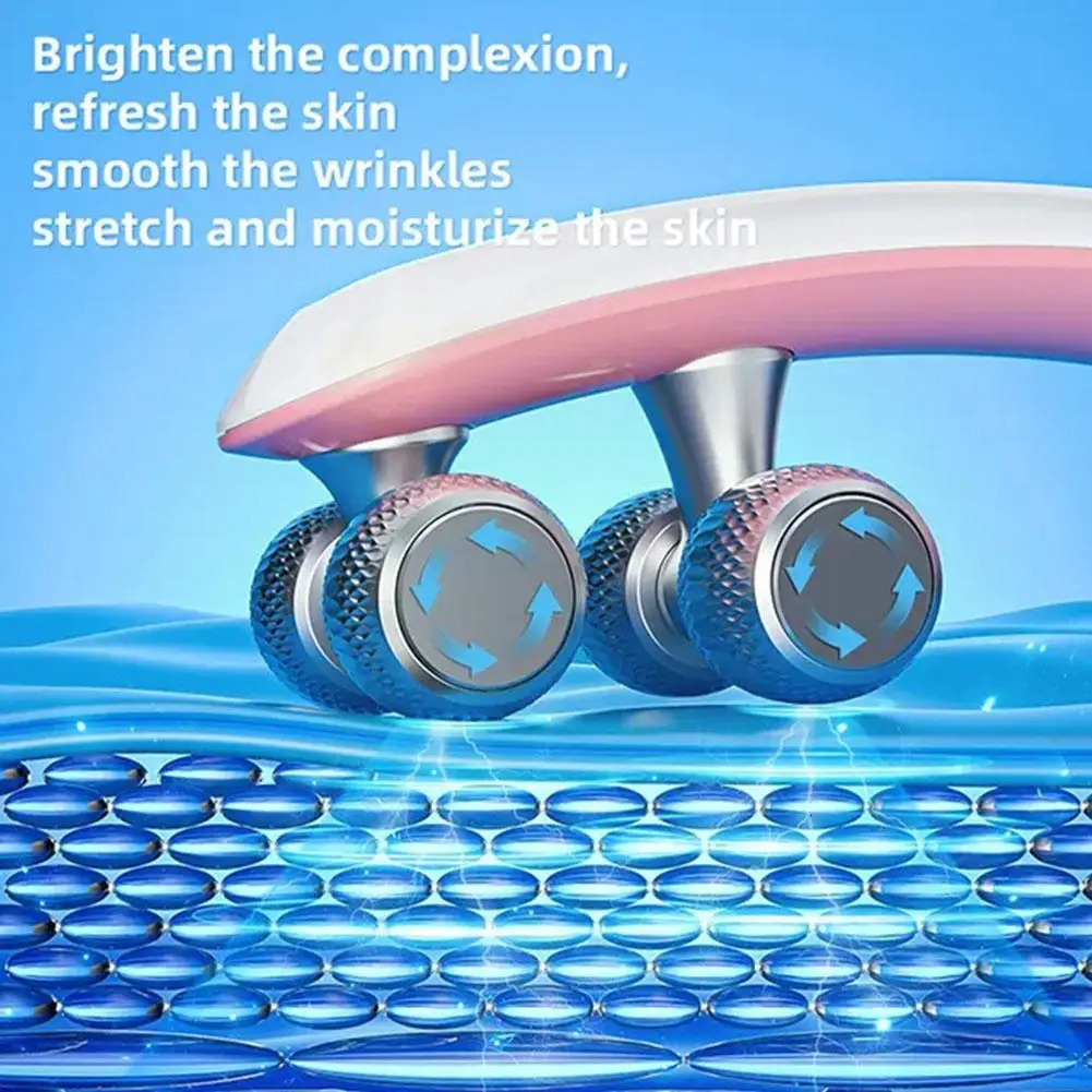 Face Care Devices Electric Roller Massager Face Slimming Double Care Massager Face Lift V Skin Chin Tool Up Belt Shaped V1M1 231128