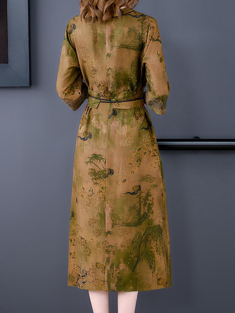 Dresses Black Print Silk Short Sleeve VNeck Formal Dress Women Spring Summer Elegant Bodycon Dress 2023 Korean Vintage Party Prom Dress