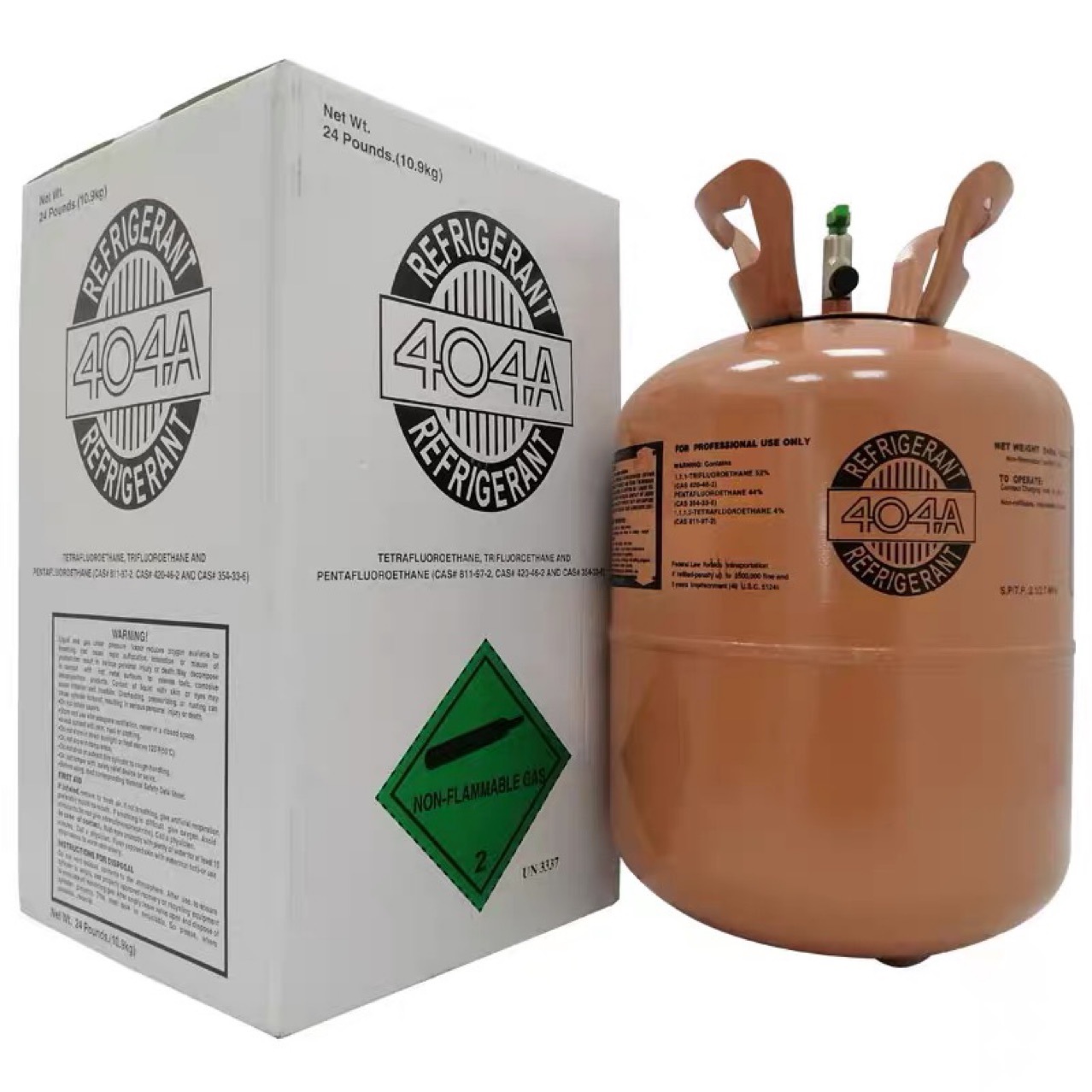 Freon Steel Cylinder Packaging R404 24Lb Tank Refrigerant For Air Ship Conditioners