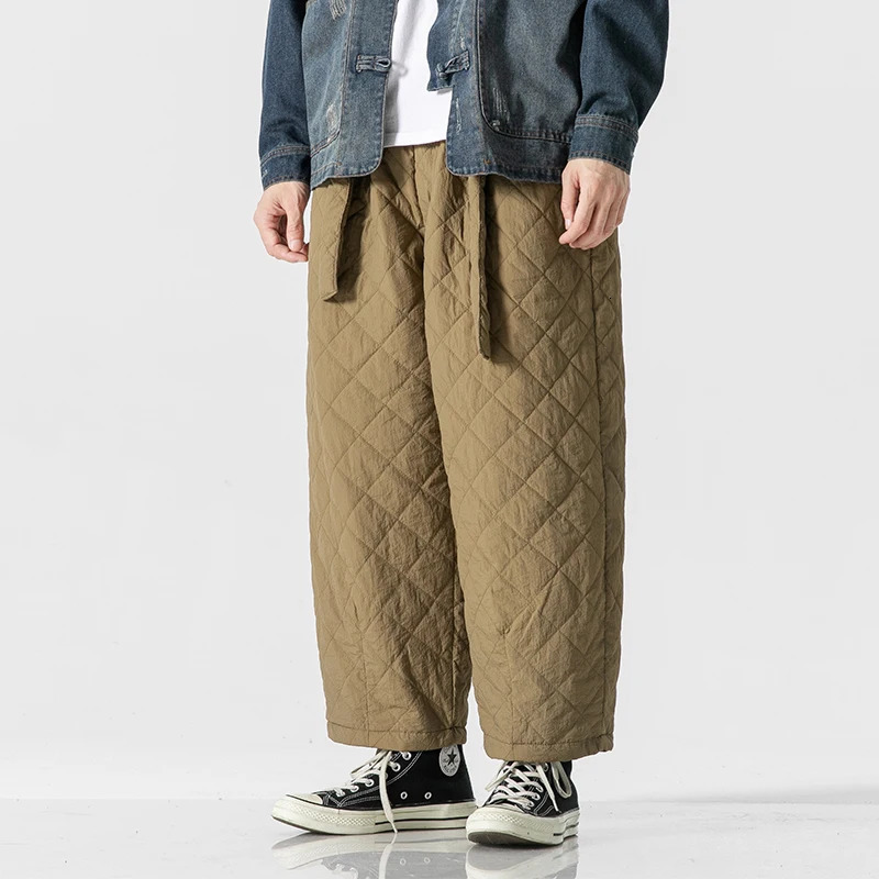 Men's Pants Winter Thickened Cotton Harem Pants Men Casual Warm Trousers Male Harajuku Style Pants Sweatpants Solid Jogging Pants Large Size 2311