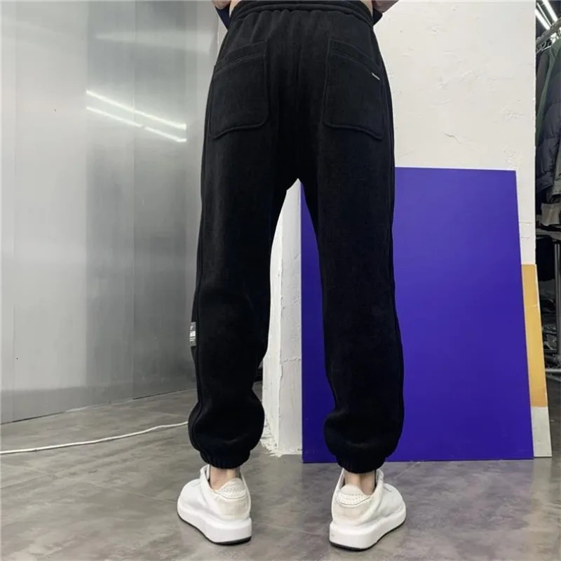 Men's Pants Winter Fleece Pants Men Warm Thick Casual Harem Pants Plus Velvet Sweatpants Male Trousers Fashion Joggers sweatpants 231129