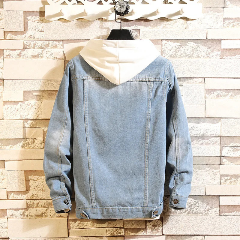 Men's Jackets Bomber Thin Ripped Male Cowboy Denim Jacket Trendy Fashion Jeans Spring Autumn Mens jackets drop top coat 231129