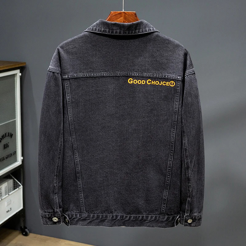 Men's Jackets Autumn And Winter High Quality Cotton Denim Jacket Men Casual Solid Color Lapel Jeans Jacket Men Quality Mens Jackets 231129