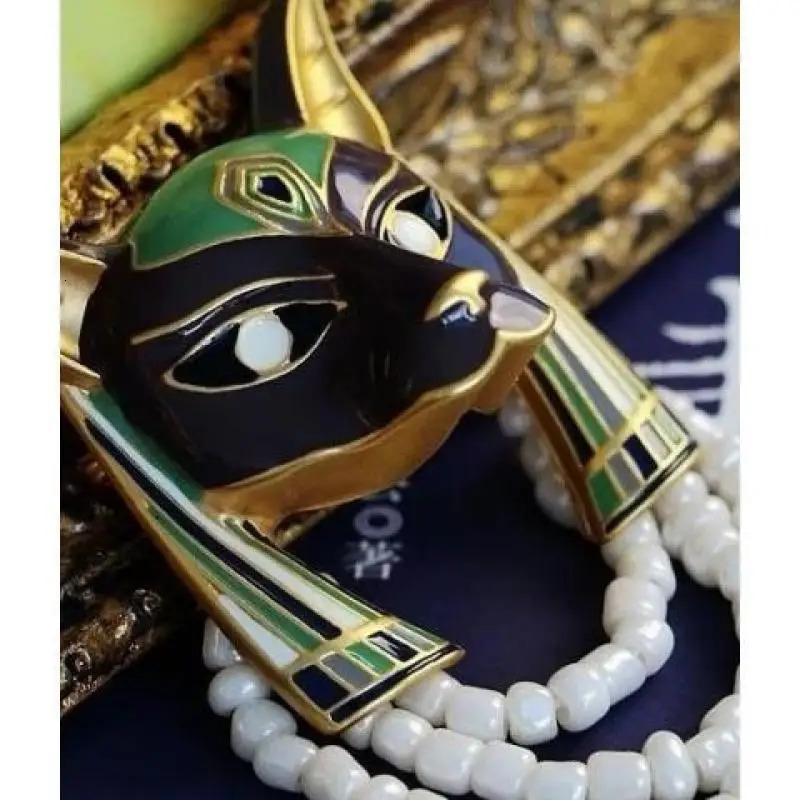 Charm 1 Pair Women Fashion Decoration Earrings Vingate Style Creative Female Exquisite Egyptian Cat Shaped Ear Clip 231129