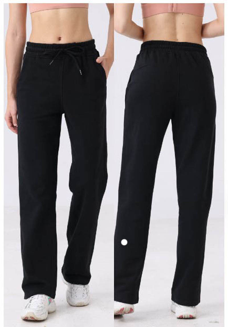 LU Pant Women's Softstreme High Waisted Wide Leg Pants Casual Loose Cozy Yoga Sweatpants with Pockets Sports Athletic Lounge Woman Pants