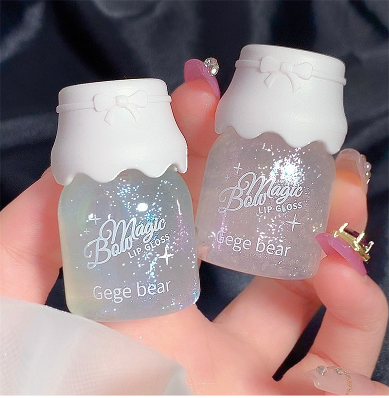 Luxury Cute Milk Jar Gloss Lip Plumper Oil Moisturizing Lipstick Glitter Long Lasting maquillaje Lipgloss Makeup Free Shipping X260307