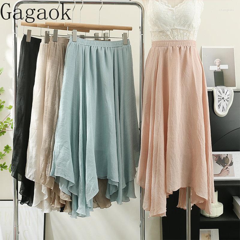 Skirts Gagaok Women Gentle Temperament Midi Fairy Style Solid Skirt 2023 Summer Irregular High Waisted Slim A-line Clothing, Black
Skirts Gagaok Women Gentle Temperament Midi Fairy Style Solid Skirt 2023 Summer Irregular High Waisted Slim A-line Clothing, Black
