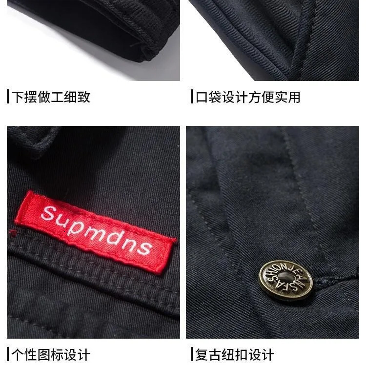 Men's Jackets Fashion Outdoor Men Thickened Fleece Denim Jacket Streetwear Winter Autumn Warm Casual Men Clothing Jacket 231129