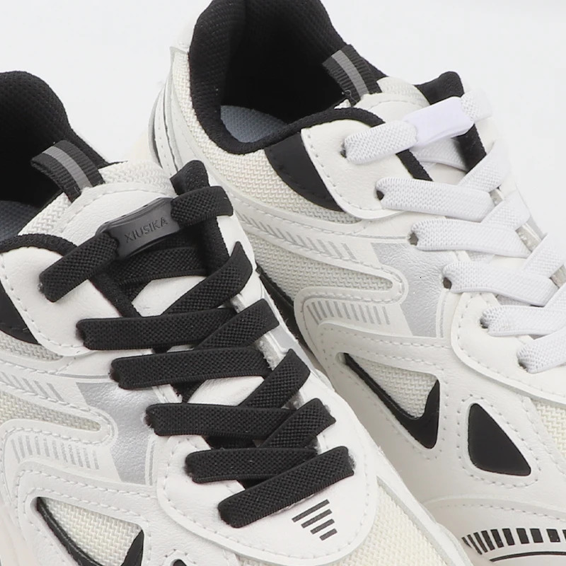 Shoe Parts Accessories 1Pair Elastic Laces Sneakers Tennis No Tie Shoelaces Adults Kids 8MM Wide Flats Rubber Shoelace Without Ties Shoes Accesories 2