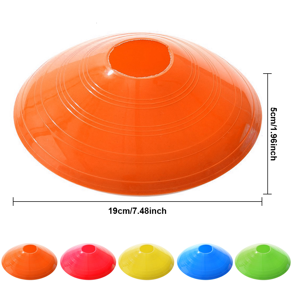 Balls 25 Pieces Football Disc Soccer Track Filed Marking Cones Outdoor Baseball Skateboard Training Exercise Beginners 230428