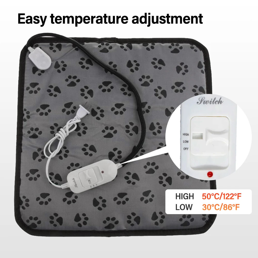 kennels pens Pet Electric Blanket Heating Pad Dog Cat Bed Mat Winter Warming Waterproof Bite-Resistant Adjustable Temperature 50*70 45*45 231129