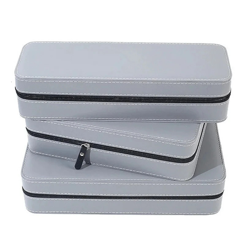 Watch Boxes Cases Zipper Bag 6/10/12 Girds Watch Organizer Portable Boxes Watch Case Bracelets Men's and Women's Multifunctional Display Box