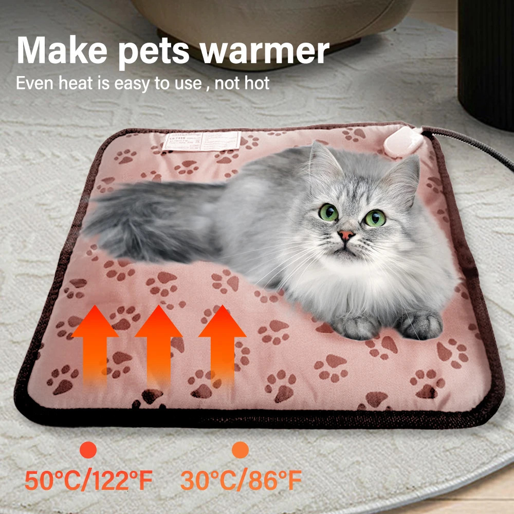 kennels pens Pet Electric Blanket Heating Pad Dog Cat Bed Mat Winter Warming Waterproof Bite-Resistant Adjustable Temperature 50*70 45*45 231129