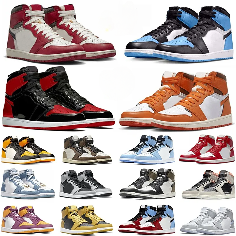 Jumpman 1 1s Men Basketball Shoes UNC Toe Bred Patent Lucky Green Dark Mocha Lost Found StarFish True Blue Silver toe Shadow Fearless women Trainers Sports Sneakers, Color#23
Jumpman 1 1s Men Basketball Shoes UNC Toe Bred Patent Lucky Green Dark Mocha Lost Found StarFish True Blue Silver toe Shadow Fearless women Trainers Sports Sneakers, Color#23