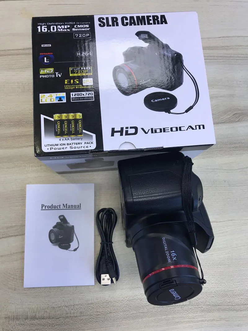 Digital Cameras Pography Digital Video Camera 16 Million Pixel Camera Small Slr Camera with 2.8 Inch Tft Lcd Screen H.264 Support Sd/mmc Card 231128