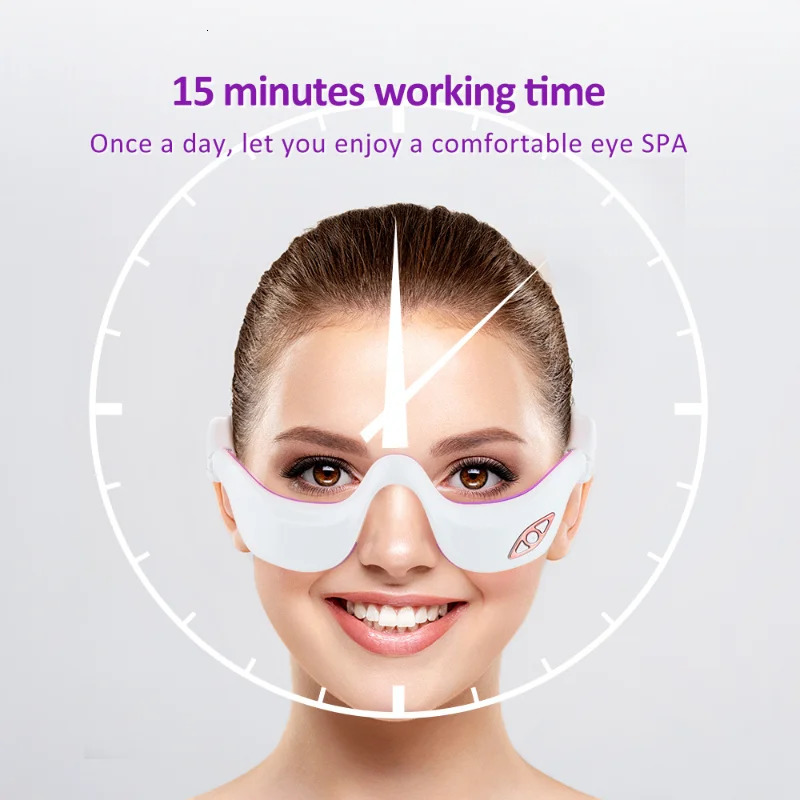 Eye Massager EMS Micro Current Pulse Eye Massager Heating Relieves Eye Fatigue Fades Dark Circle Anti Wrinkle Eye Care Beauty Eye Device 231128