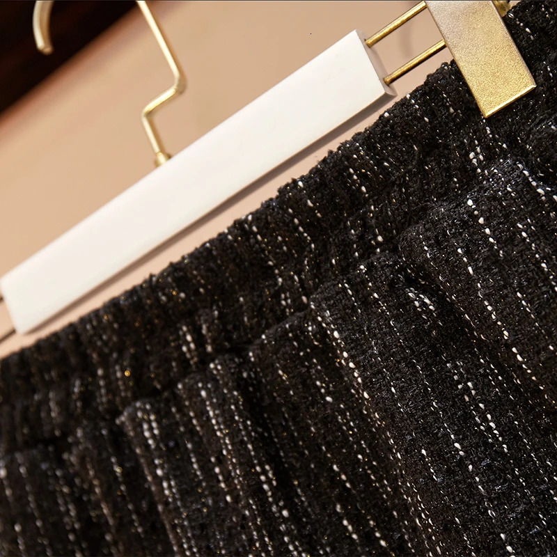 Skirts Plus Size Women's obese women spring small fragrance tweed a word thin package hip skirt 60741 231129