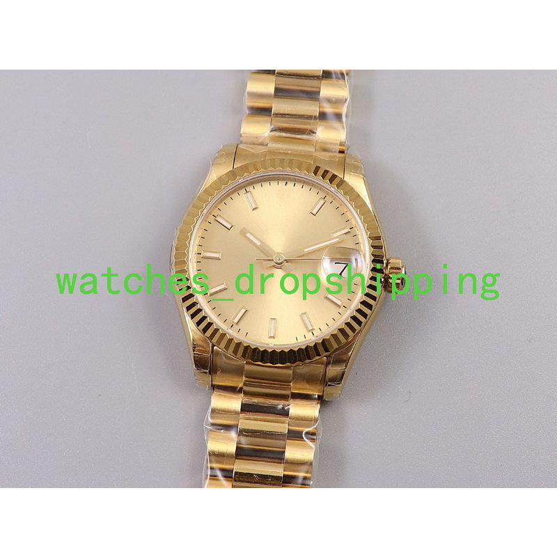 Women Watches 31mm 18K Gold Dial Fluted Bezel Date Display 2813 Mechanical Automatic Movement Stainless Steel Luminous Designer Ladies Wristwatches, Watch
Women Watches 31mm 18K Gold Dial Fluted Bezel Date Display 2813 Mechanical Automatic Movement Stainless Steel Luminous Designer Ladies Wristwatches, Watch
