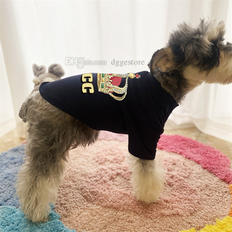 free shipping Designer Dogs Apparel Small Medium Summer Girl Dog T Shirt Clothes for French Bulldog, Dachshund, Shih Tzu,Pug, Schnauzer, Poodle, Crown