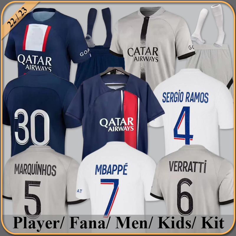 Soccer Jerseys PLAYER 30 10 MBAPPE 7 soccer jersey HAKIMI SERGIO RAMOS MESSIs psGS 23 24 Maillots football shirt 2023 2024 men kids kit sets uniform enfants, 22/23 third player+patch
Soccer Jerseys PLAYER 30 10 MBAPPE 7 soccer jersey HAKIMI SERGIO RAMOS MESSIs psGS 23 24 Maillots football shirt 2023 2024 men kids kit sets uniform enfants, 22/23 third player+patch