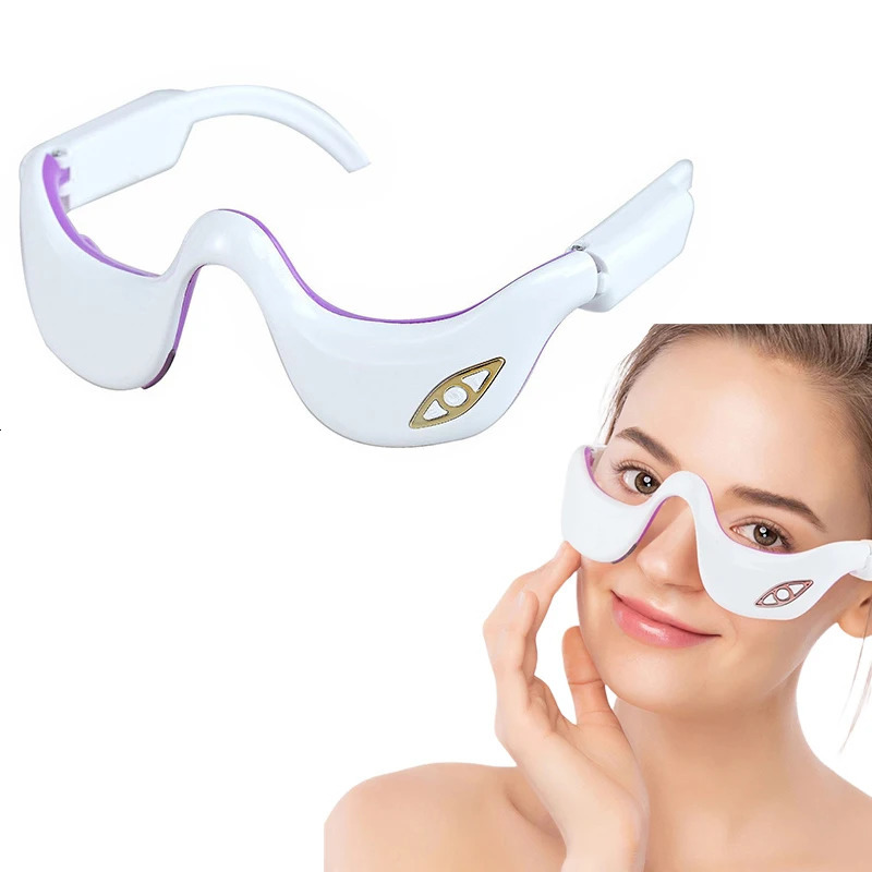Eye Massager EMS Micro Current Pulse Eye Massager Heating Relieves Eye Fatigue Fades Dark Circle Anti Wrinkle Eye Care Beauty Eye Device 231128
