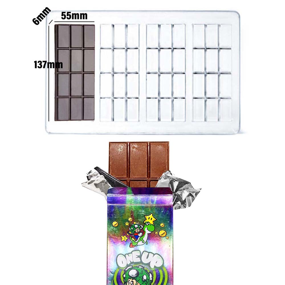 Trippy Flip Chocolate Mold Mould Compitable with Packing Boxes Mushroom Shrooms Bar Packaging Pack Package Box