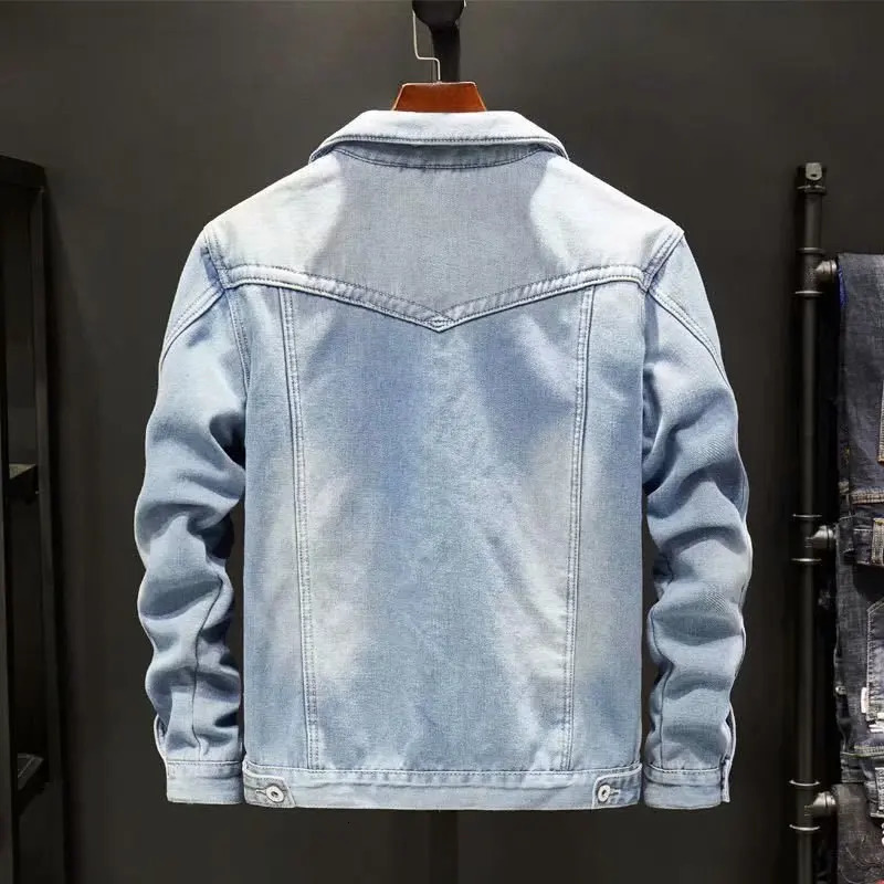Men's Jackets Winter Men's Denim Jacket Padded Thicker Warm Jacket Top 231129