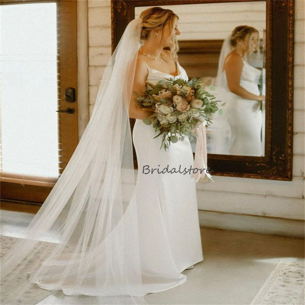 Silk Satin Boho Memaid Wedding Dress 2023 Sexy Backless Bohemain Country Bride Dresses Spaghetti Strap Summer Civil Women Bridal Party Skirt robe de m