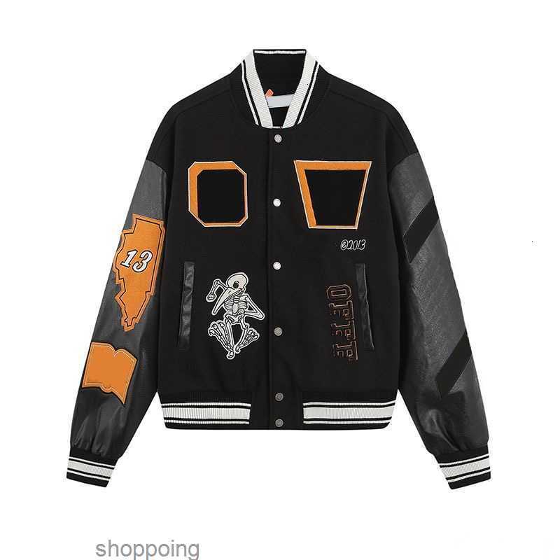 Fashion Designer Skull Decal Baseball Jacket Wool Tweed Splicing Leather Sleeve Coats Embroidery Womens Hip Hop Style Winter Jacketsh3jl, #01
Fashion Designer Skull Decal Baseball Jacket Wool Tweed Splicing Leather Sleeve Coats Embroidery Womens Hip Hop Style Winter Jacketsh3jl, #01
