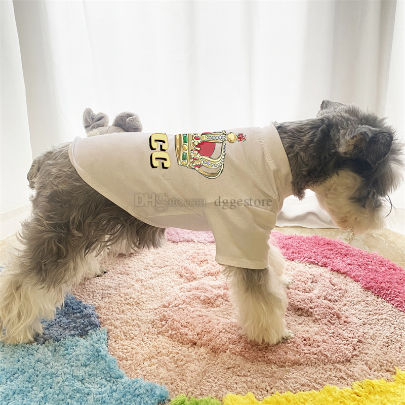 free shipping Designer Dogs Apparel Small Medium Summer Girl Dog T Shirt Clothes for French Bulldog, Dachshund, Shih Tzu,Pug, Schnauzer, Poodle, Crown