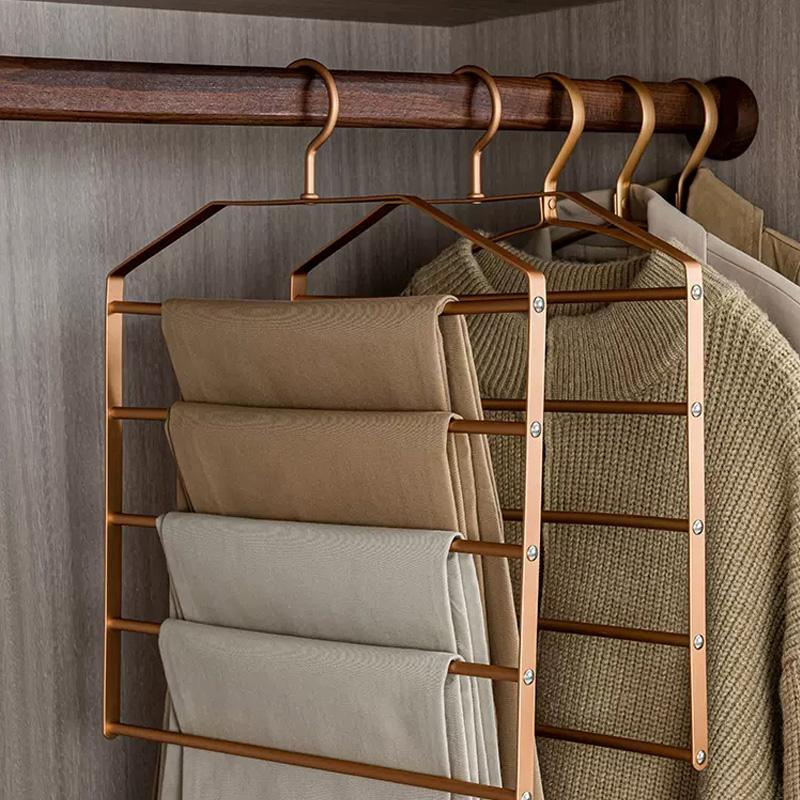 Organization 1pc 5 in 1 Pant Hanger for Clothes Hanging Rack MultiLayer Shelves Closet Storage Organizer Aluminum Alloy Trouser Towel Hanger
Organization 1pc 5 in 1 Pant Hanger for Clothes Hanging Rack MultiLayer Shelves Closet Storage Organizer Aluminum Alloy Trouser Towel Hanger