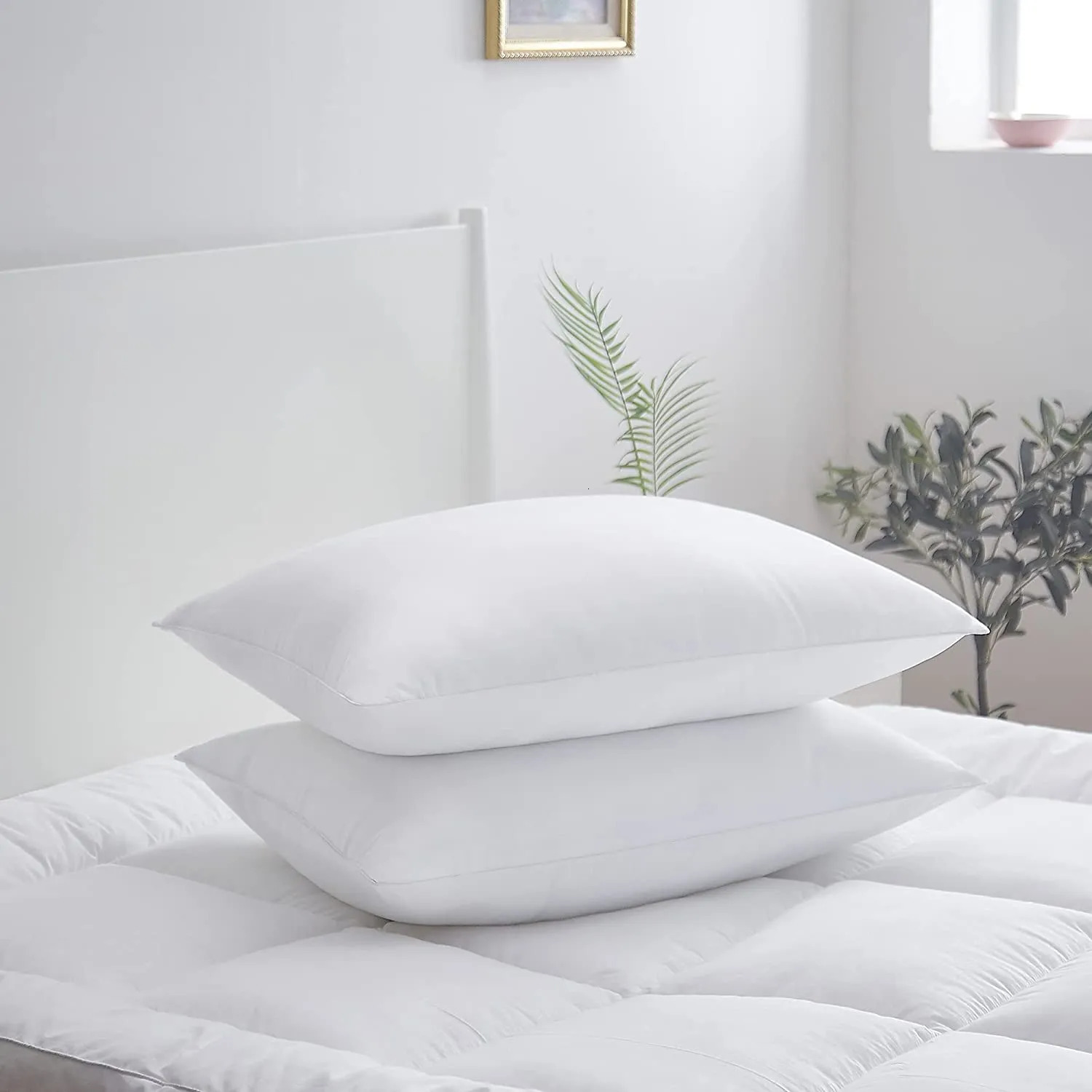 Pillow Peter Khanun 5 Star el Bed Pillows for Sleeping Microfiber Pillow Neck Spine Protection Slow Rebound 100% Cotton Cover 2 Pcs 231129